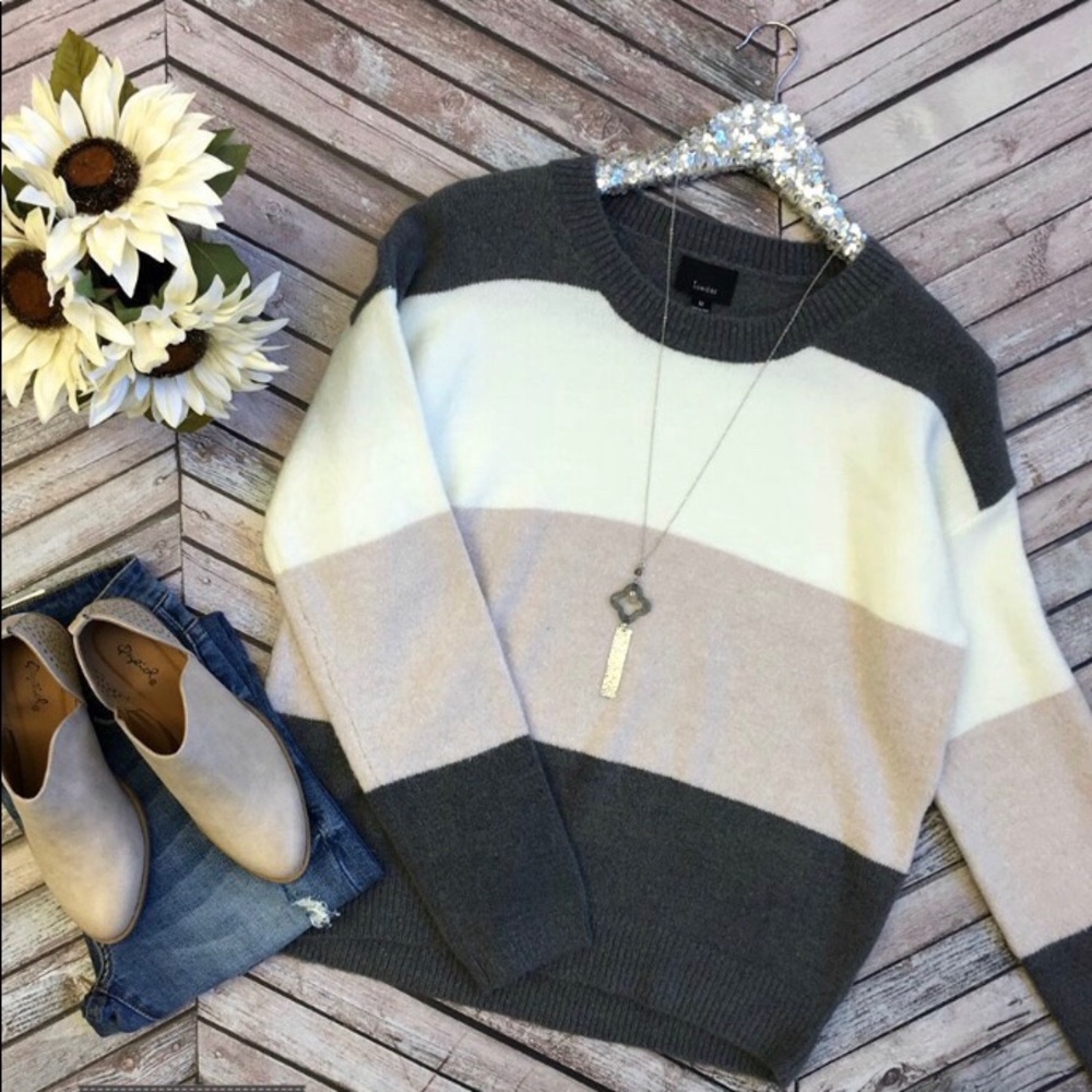 Color Block Stripe Sweater